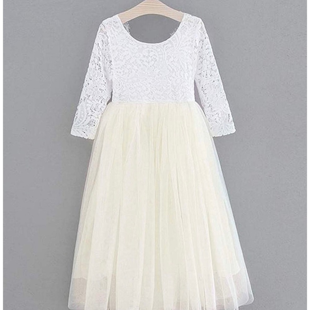 Gorgeous v back lace tulle dress